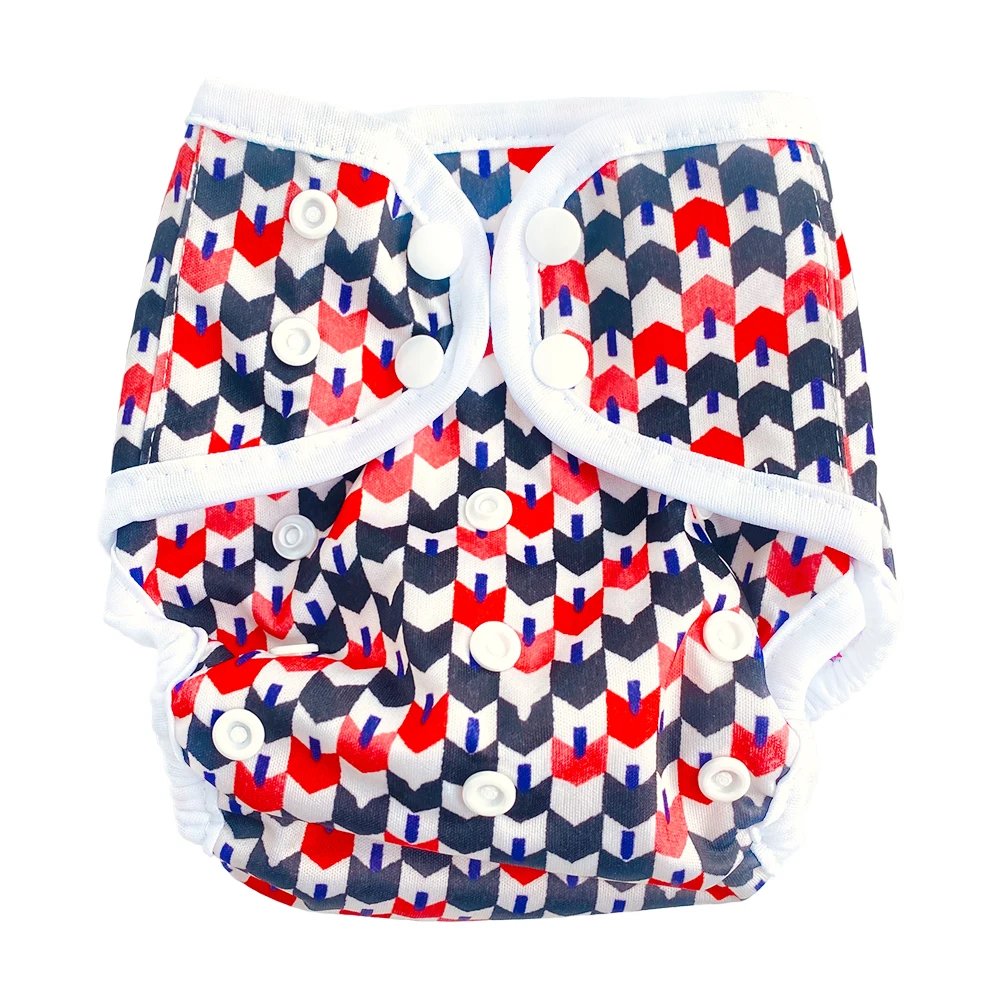 Cute Alarm Clock Diapers Custom Printed Washable and Reusable Cloth Smart Baby Polyester Dog Diaper Printed Pants Acceptable