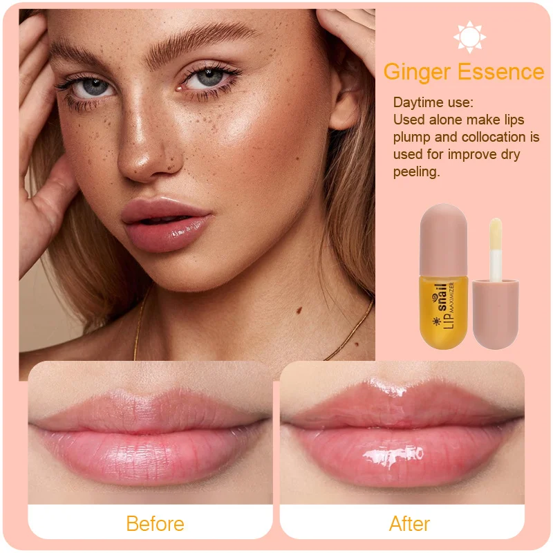 private label tinted lip oil custom packaging logo snail serum 2 in 1 thin lips essential care set glitter honey balm gloss oil