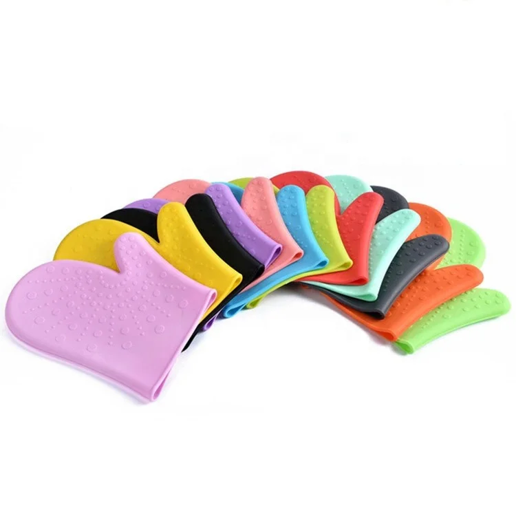 New Hot Sale silicone Oven Mitts Gloves Resistant MAX Heat Silicone BBQ Grilling Gloves for Cooking Baking Barbecue Potholder
