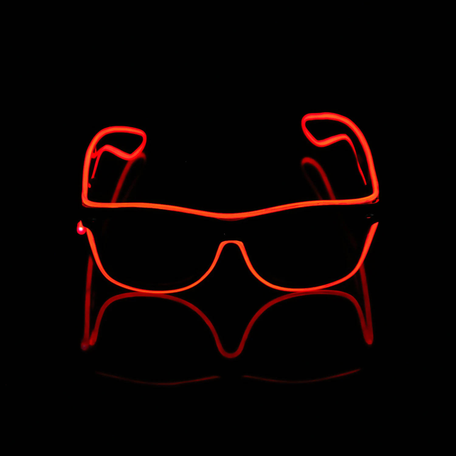 LED EL Wire Glasses Dark Lenses Neon Glowing Light up Flash Blinking EL Glasses Nightclub Christmas Halloween Party Gift