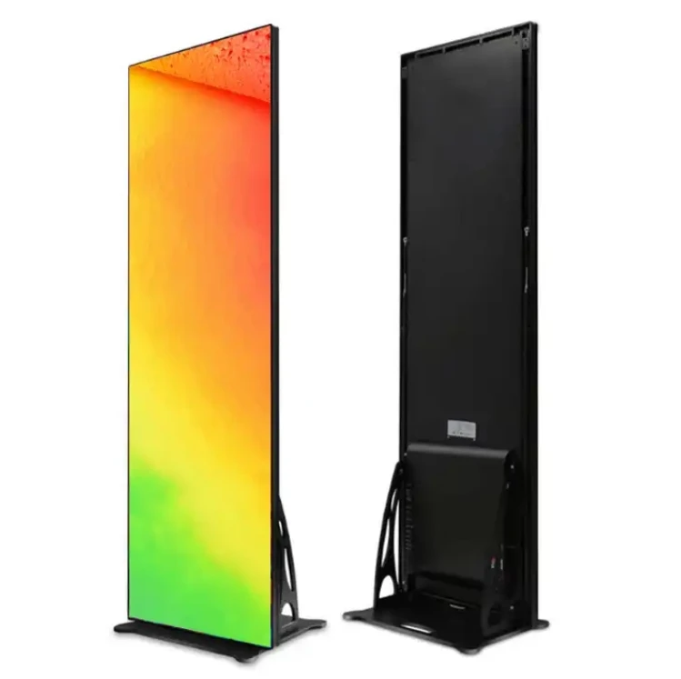 mds display Full Color P1.6 P2.5 Indoor Led Poster Display Screen Wifi USB Floor Standing Led Advertising digital poster Display