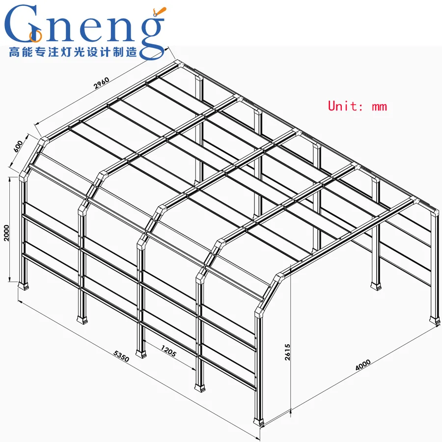 ZG/E1010 professional high brightness car care showroom garage lamp decoration inspection lighting detailing tunnel light