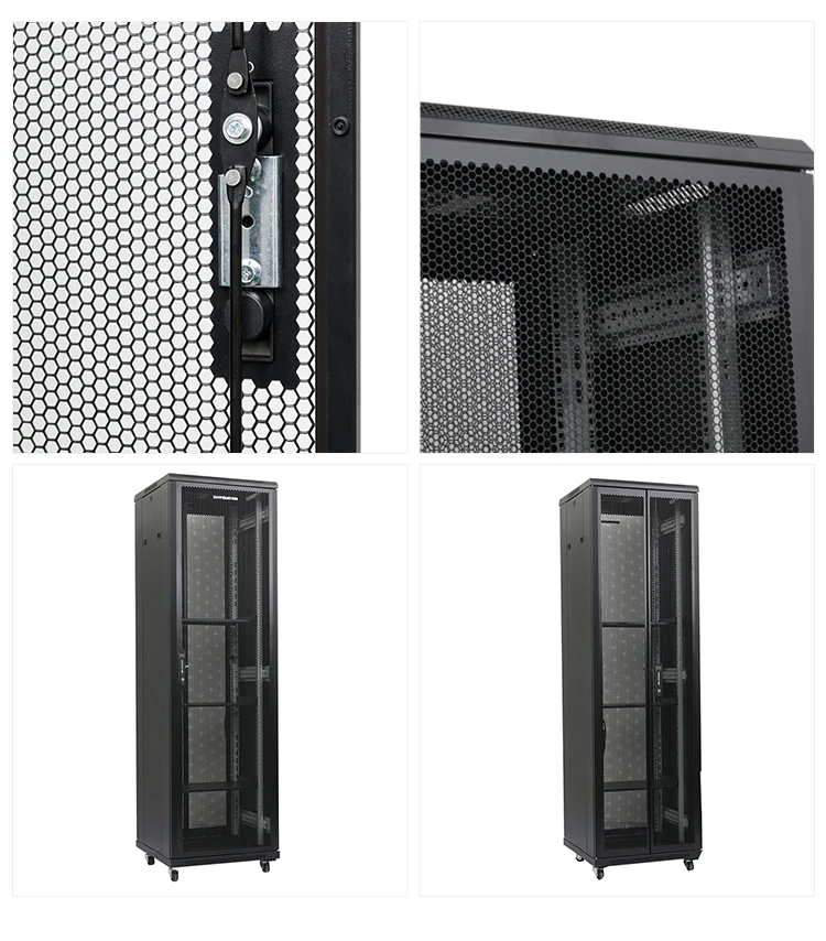 19Inch 42U 600x800 network cabinet with perforated door 80% ventilation rate data center server rack