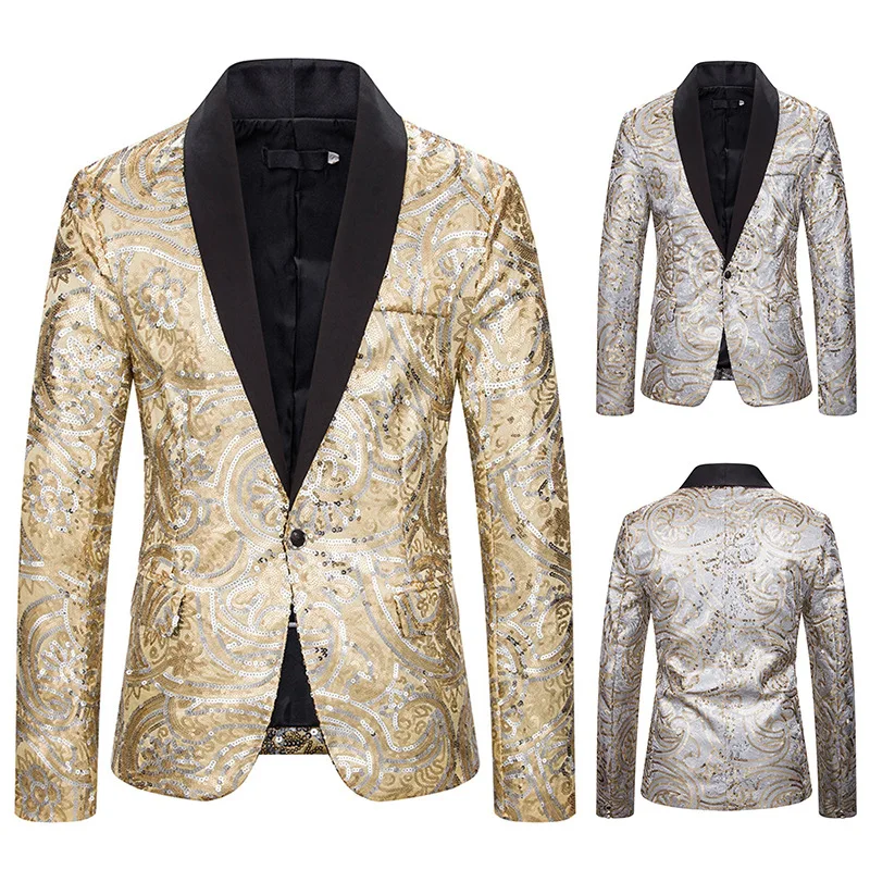 Sequin Show Dress Blazer Fashion Suit for men