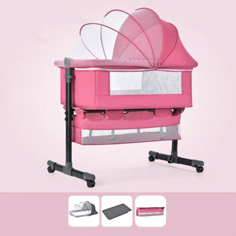 2022 Newest Foldable Baby Crib Travel Cot Baby Bassinet