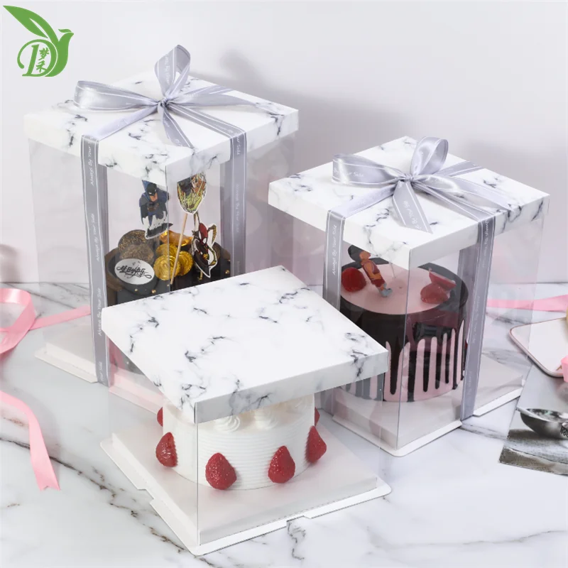 
clear plastic cake box gift box clear pvc box 