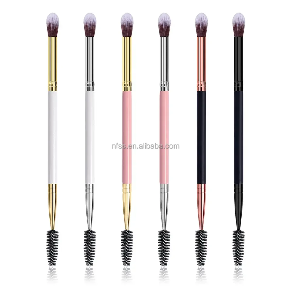 Luxury Wooden Black Gold Lash Cleanser Wands Pikster X Spoolie Hybrid Makeup Brushes Dual End Sided Eyeshadow Mascara Brush