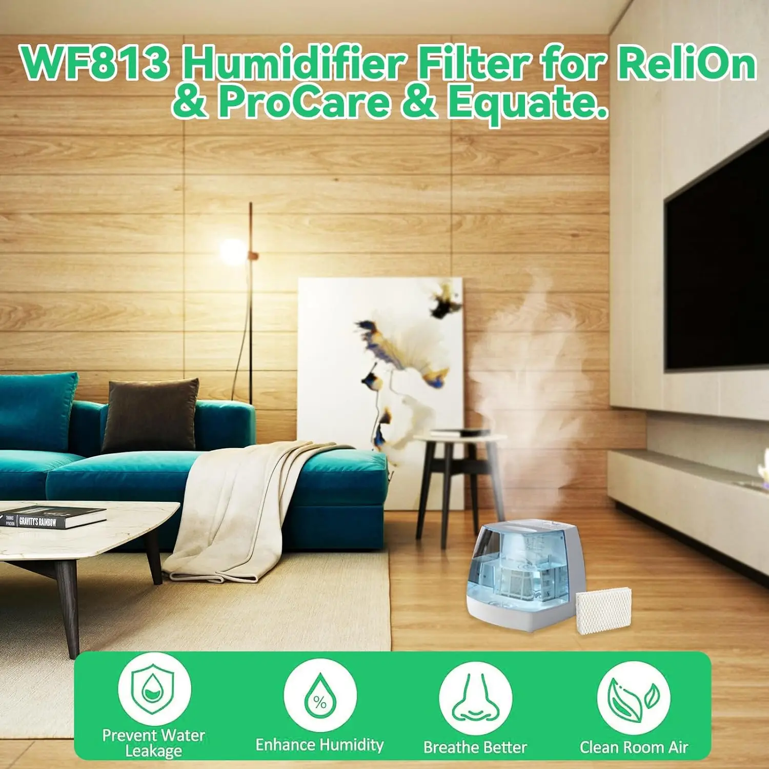 WF813 Humidifier Filter Replacement for RCM832 RCM-832N WF813 Air humidifier adapted to Procare PCWF813 Humidifier Wick Filter