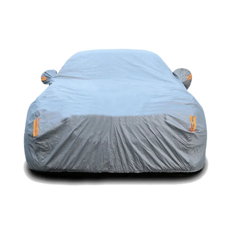 Car Cover Waterproof All Weather for Automobiles Outdoor Full Cover Rain Sun UV Protection with Zipper Cotton Universal