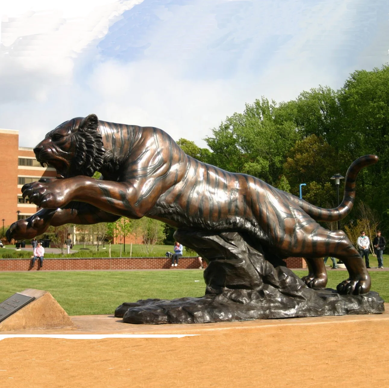 Garden Outdoor Large Wild Animal Black Metal Life Size Bronze Panther Sculpture