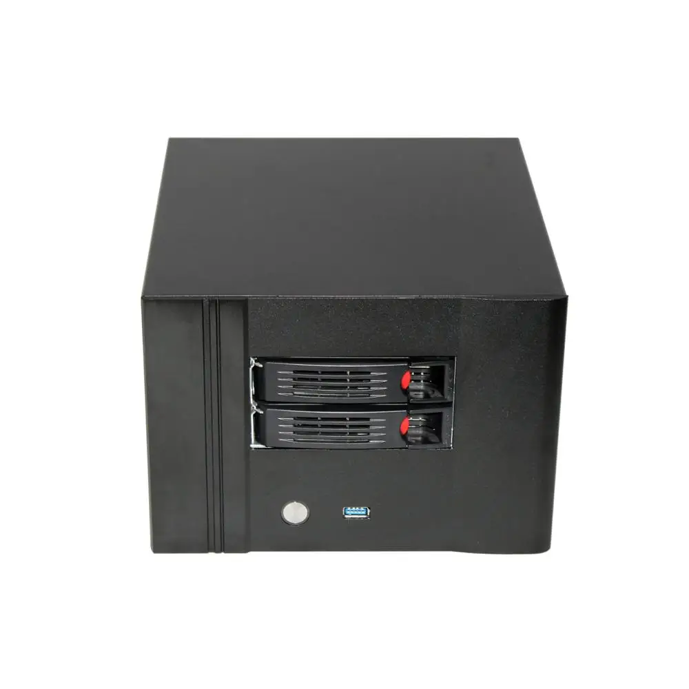 Высокопроизводительный корпус NAS storage server mini itx для домашнего сервера SOHO 2 отсека