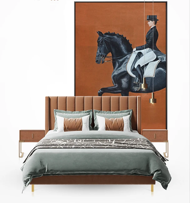 Mornadi Color New Product Fabric Luxury Design Modern King Size Bed