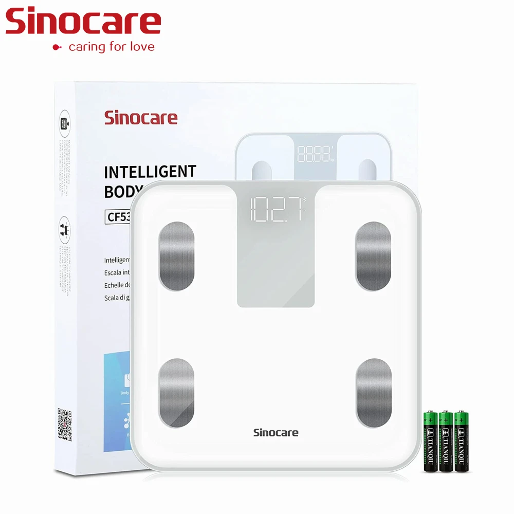 Sinocare APP BMI Analyzer Scale Smart Body Scales Wireless Body Fat Scale