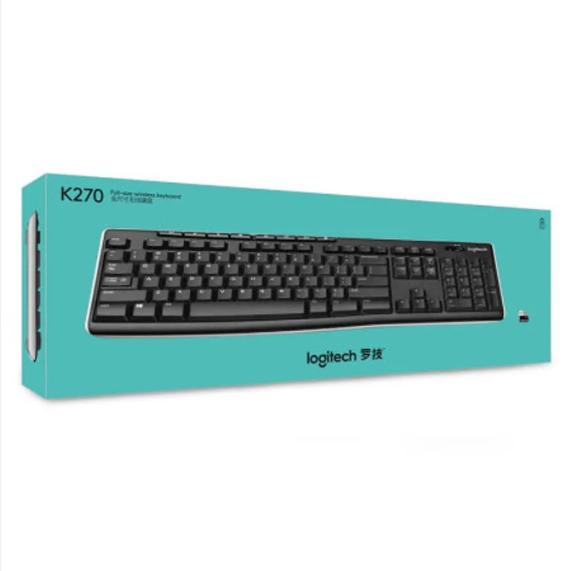 Беспроводная клавиатура logitech K270, полноразмерная деловая клавиатура для дома и офиса с 108 клавишами