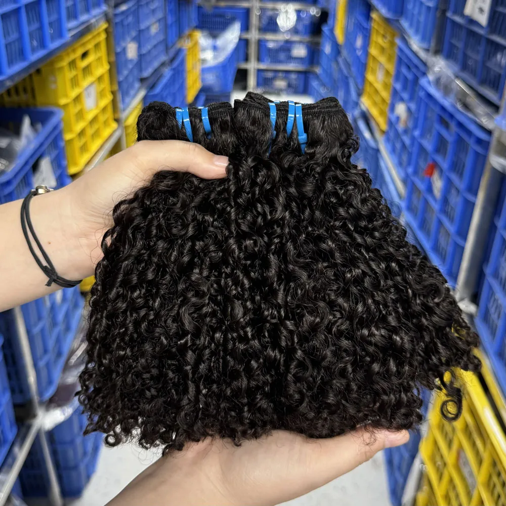 Highlight Double Drawn Curl Funmi 99J# SDD Vietnamese Pixie 100% Virgin Human Raw Extensions