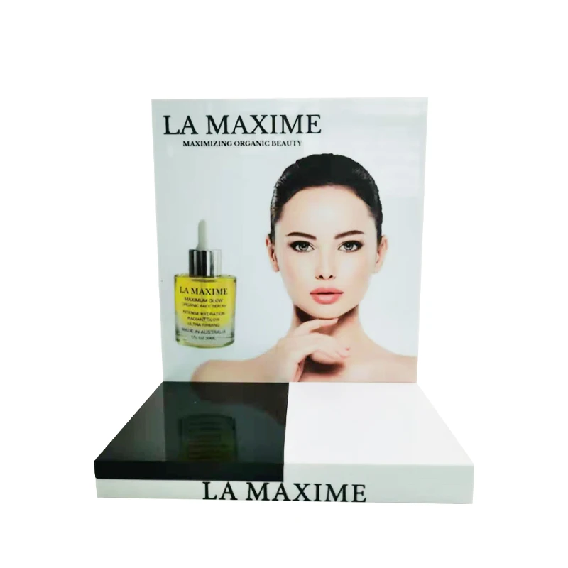 gold acrylic cosmetic display stand/lipstick pen rack with LED Display