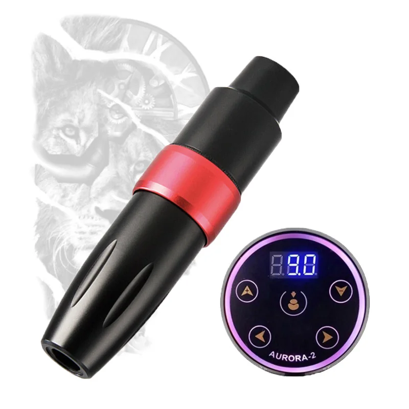 Professional Rocket Tattoo Machine II Stroke 3.5mm RCA Connector Tattoo Motor Gun With Tattoo Power Supply Set