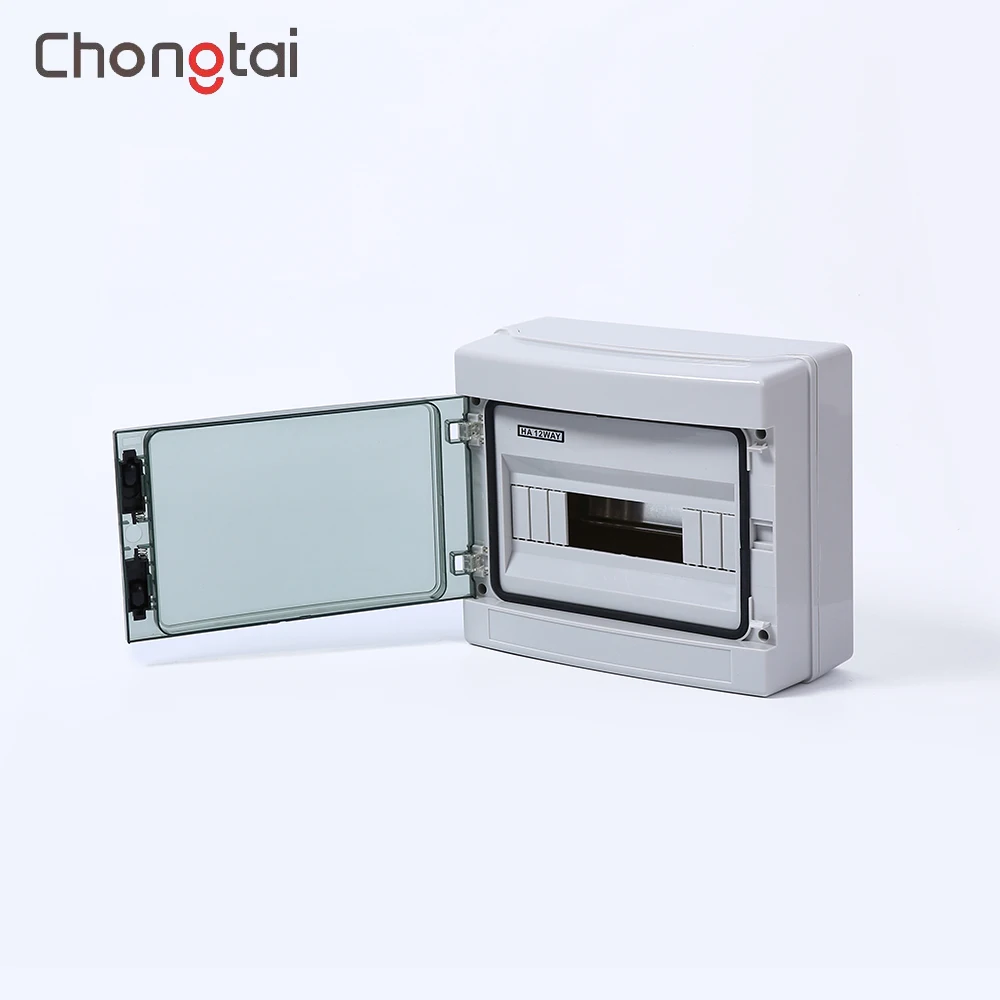 ChongTai wholesale HA 12way IP65 waterproof plastic circuit breaker box