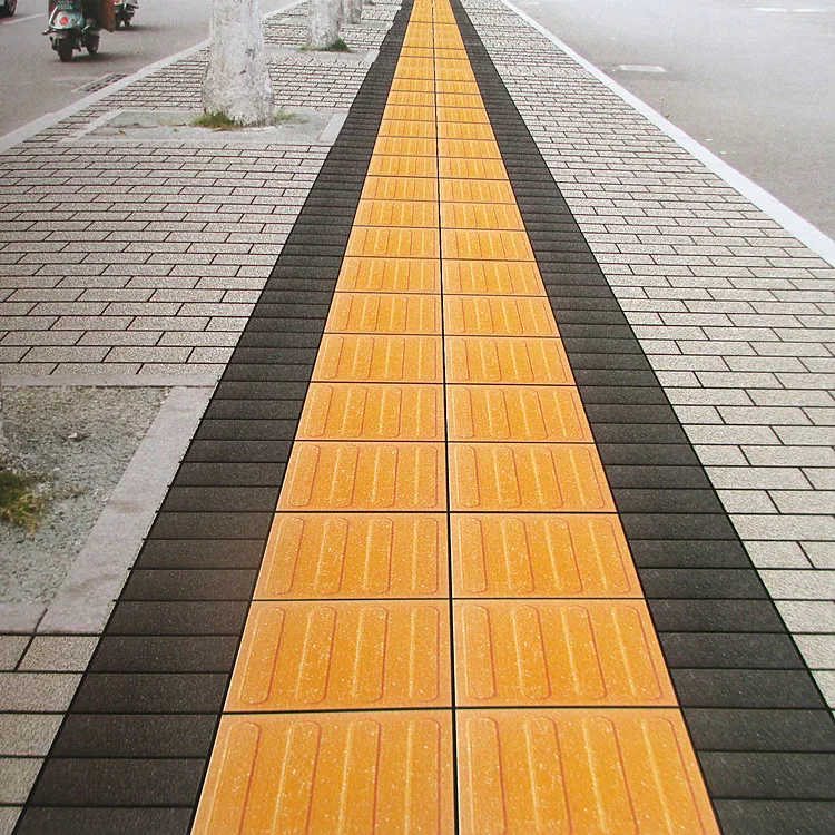 Foshan rustic tactile floor tiles for blind person 300x300mm yellow tactile indicator porcelain blind tactile tiles