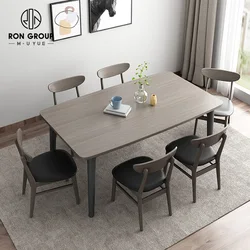 Modern FF FE Restaurant Home Flats Dinning Rome Furniture OEM Rectangle Shape Marble Dining Table And Chair