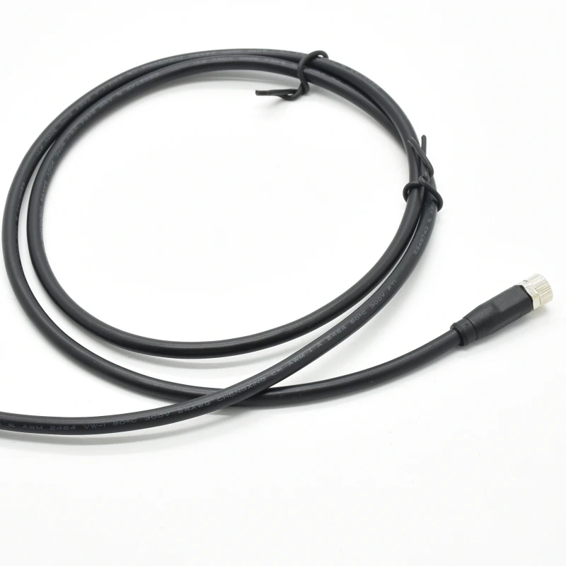 M8 Connector 4 Pin Waterproof Electrical Amphenol Sensor Cable Female Electronic Connector