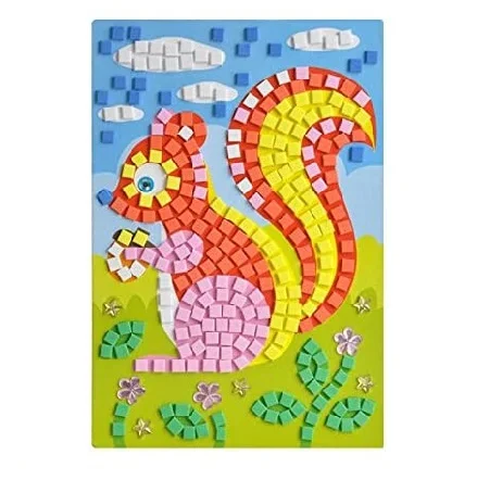 eva mosaic sticker educational crafts toys , diy handmade art kits