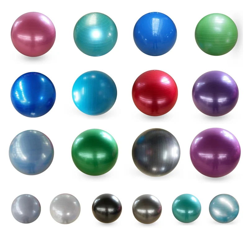 Wholesale Custom Print Logo Pilates Anti Burst Inflatable Durable Explosion-proof Balance Elastic Fitness Gym Exercise Yoga Ball
