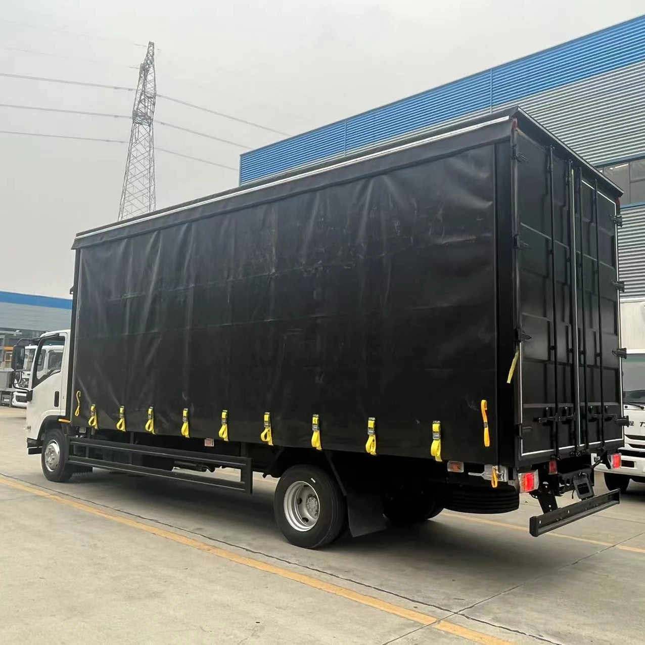 Isuzu diesel Engine 8 Ton 4X2 Light Cargo Truck With Tarpaulin