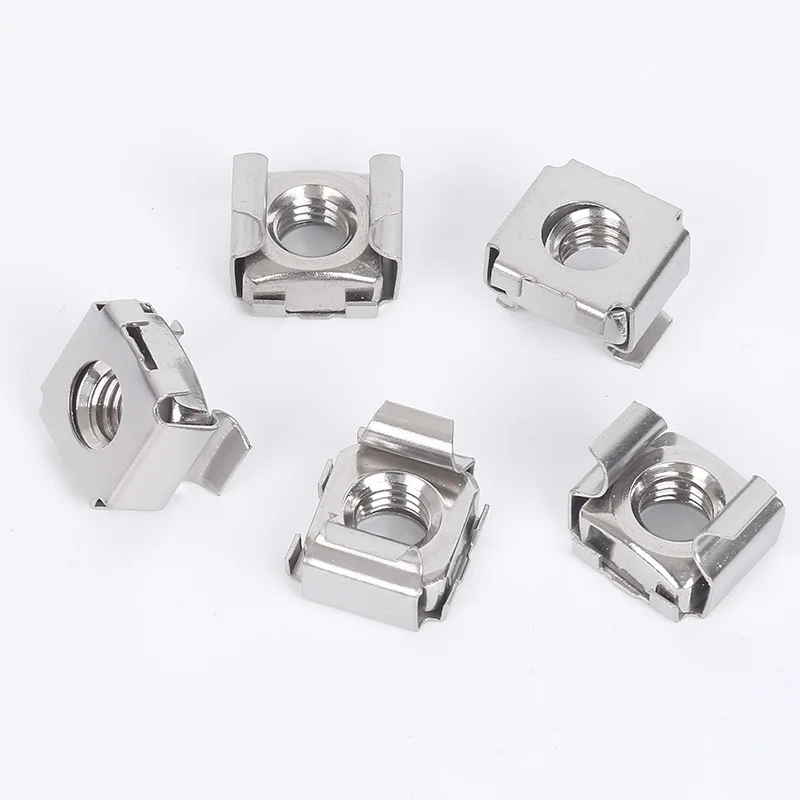 Carbon Steel Stainless Steel 304 316 Anti Rust Zinc Plated M3 M4 M5 M6 M8 M10 M12 Square Lock Cage Nuts