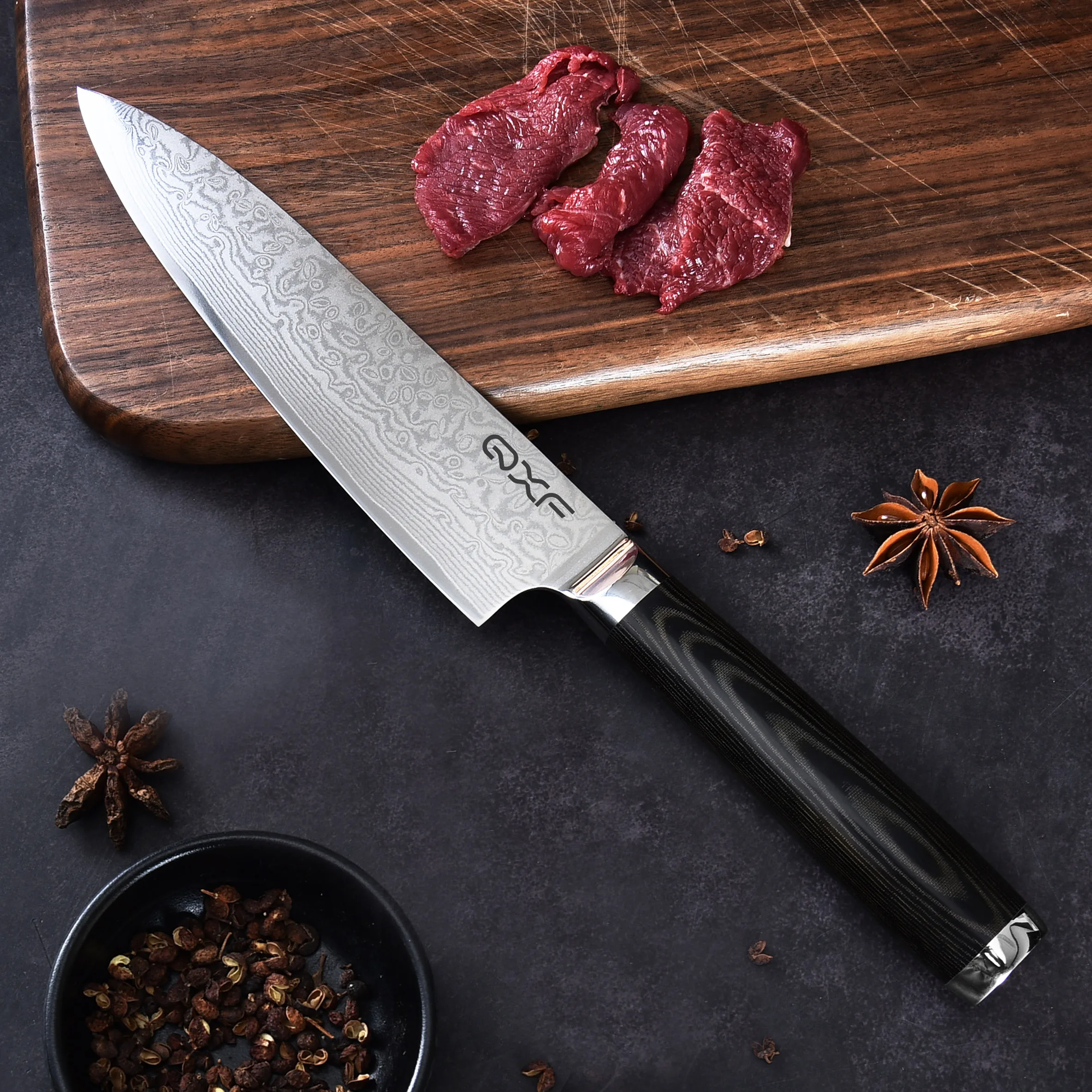 8 Inch Professional VG-10 Damascus Steel Kitchen Knives Chef Knife with Micarta Handle