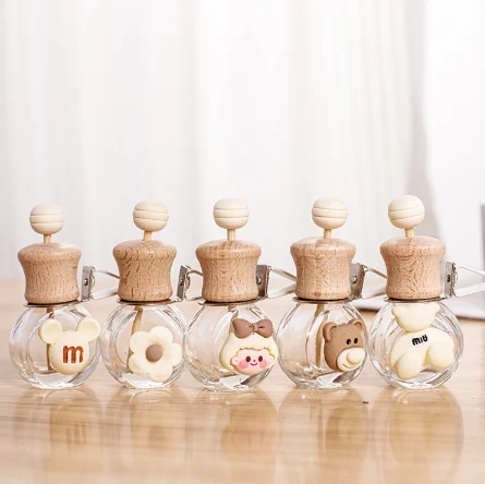10ml Empty Little Bear Cute Luxury Car Bottle Perfume Mini Luxe Diffuser