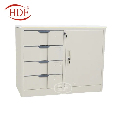 MDF top panel ironing board storage cabinet short filing cabinet with 4 drawer