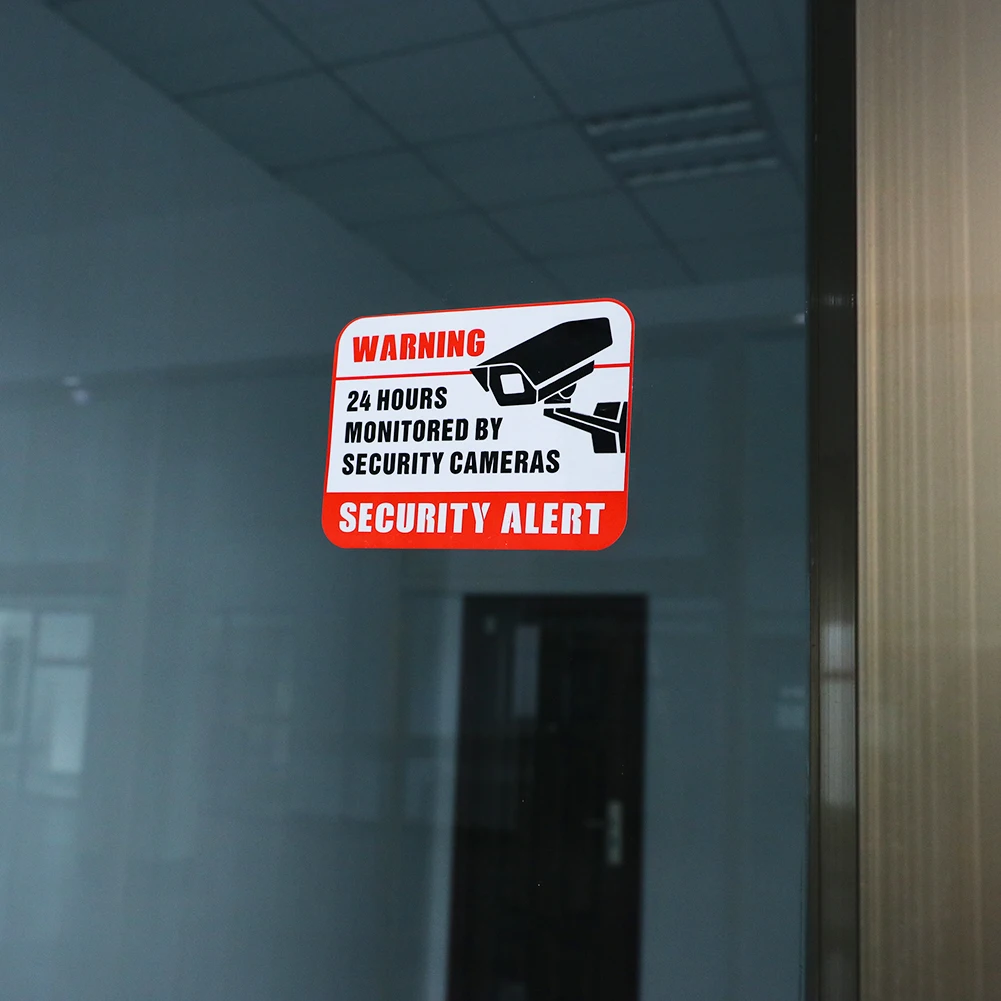 Security Cameras Commercial & Home Security Signs, Surveillance Video Warning! Deterrence Decals Surveillance Camera Sticker