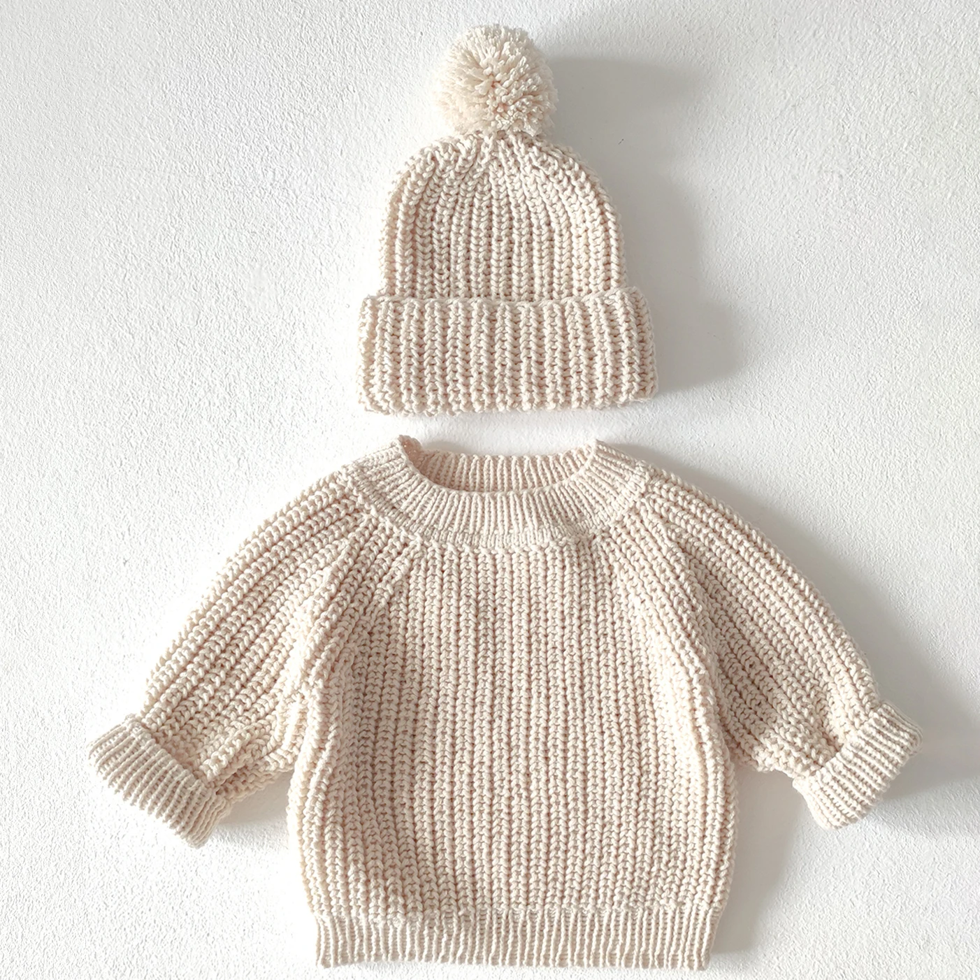 Private label Toddler newborn knit pattern baby jumper knit baby sweater  sweater knitting patterns set