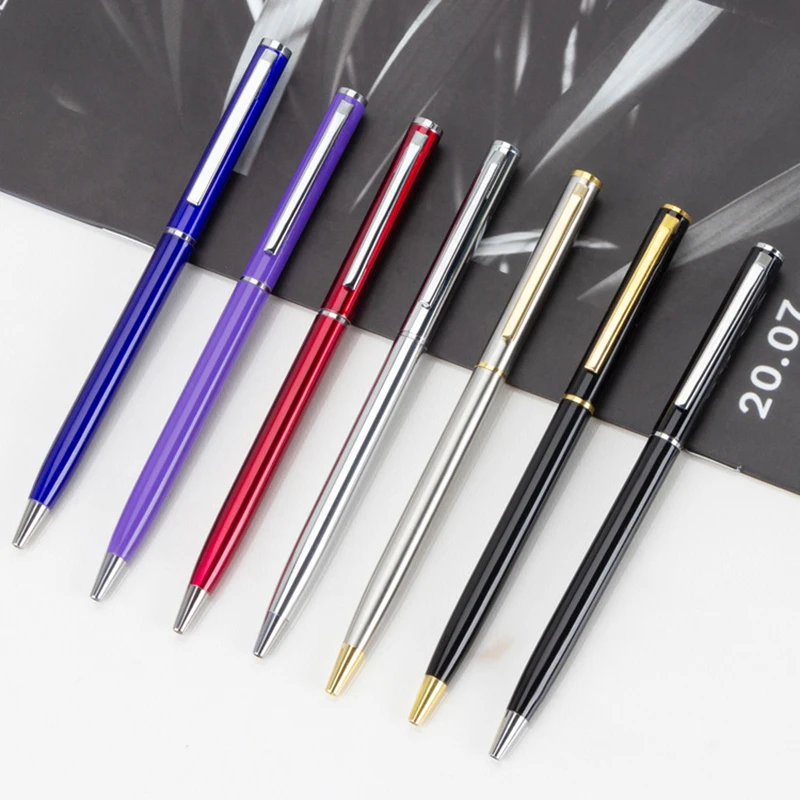 Hot Sells Hotel Use Gify Twist Action Metal Slim Silver Fine Cross Roller Ballpoint Pen With Custom logo
