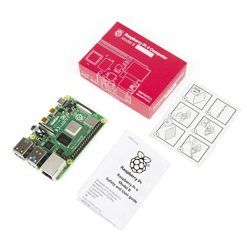 Hot Selling Raspberry Pi 4 Model B BCM2711 Quad-core Cortex-A72 1.5GHz 2GB RAM with Dual Band WIFI Blueteeth Support POE