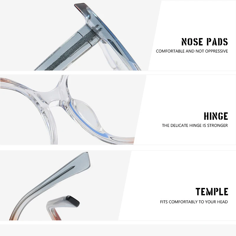 2023 Women Frame Trend Color Matching Tr90 Oversized Big Square Glasses Optical Anti Blue Light Eyeglasses Frames