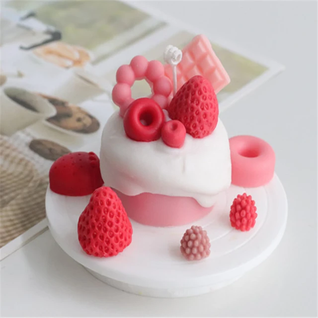 J043 Creative Dessert DIY Muffin Cup Cake Cookies Mold Decoration Fruit Silicone Moulding Chocolate Pastry Candle Mold