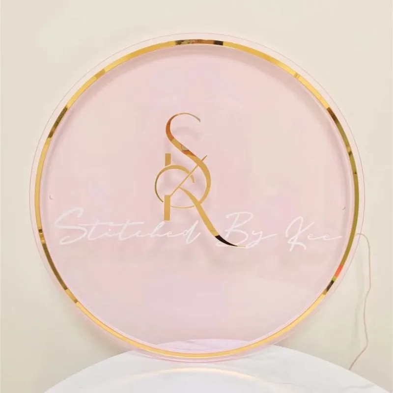Custom Made Circle Acrylic Salon Sign Explosive Models Custom 3d Backlit Sign Neon Round Sign