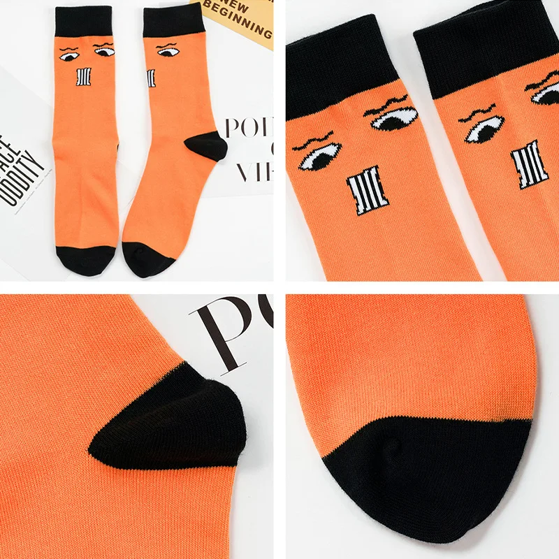 Funny happy comics men fashion cotton custom tube crew designer meias ankle anime cartoon socks