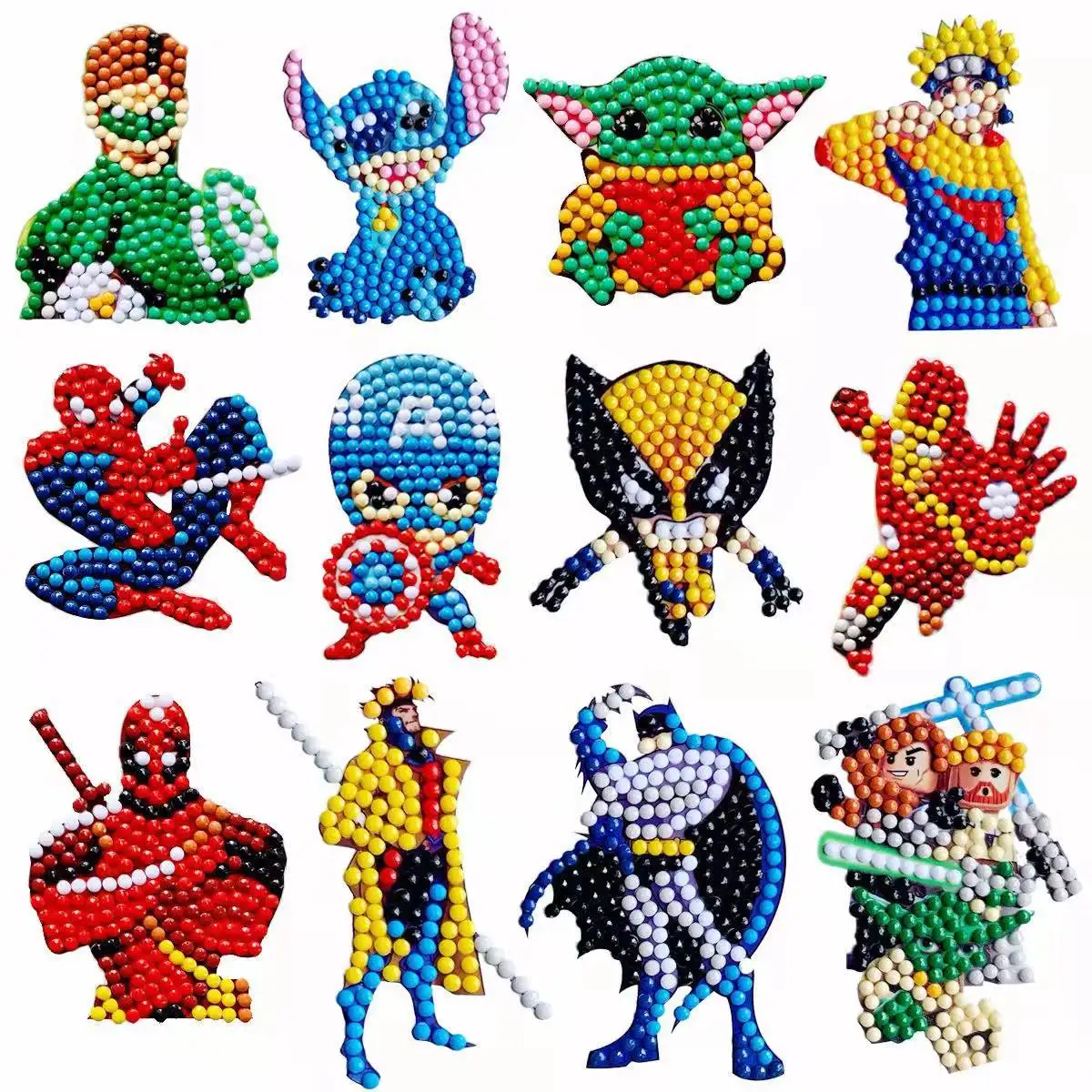 2023 new style DIY diamond art crafts 5D crystal Cartoon diamond painting kits Kids diamond painting stickers