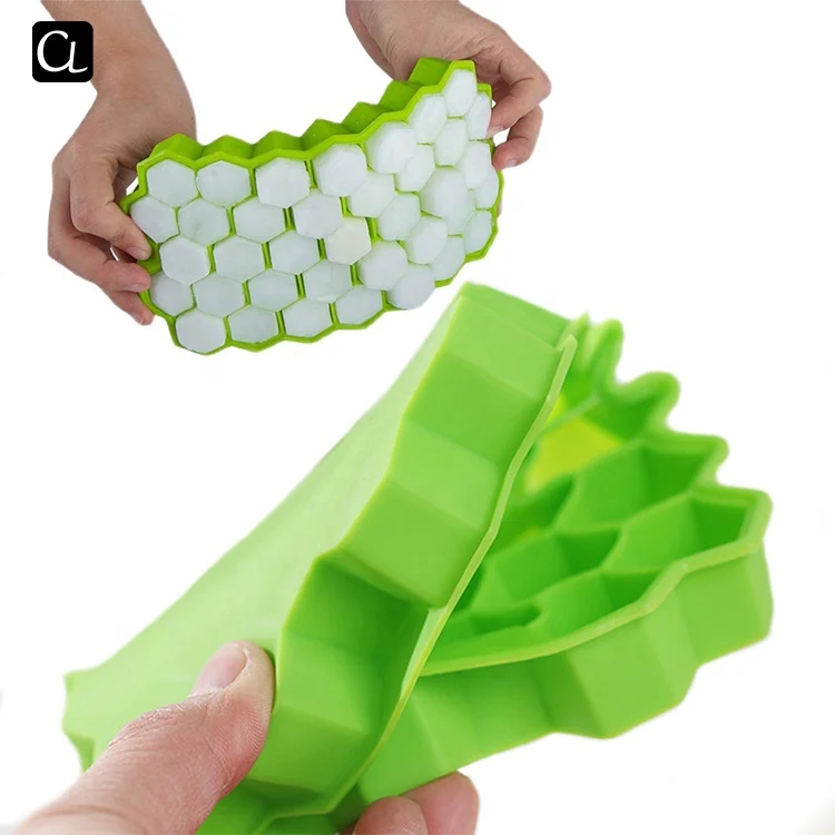 37 Grid Honeycomb Ice Cube Silicone DIY Creative Fruit Ice Cubes Chocolate Pudding For Ice Kitchen Whiskey Cocktail Accessory