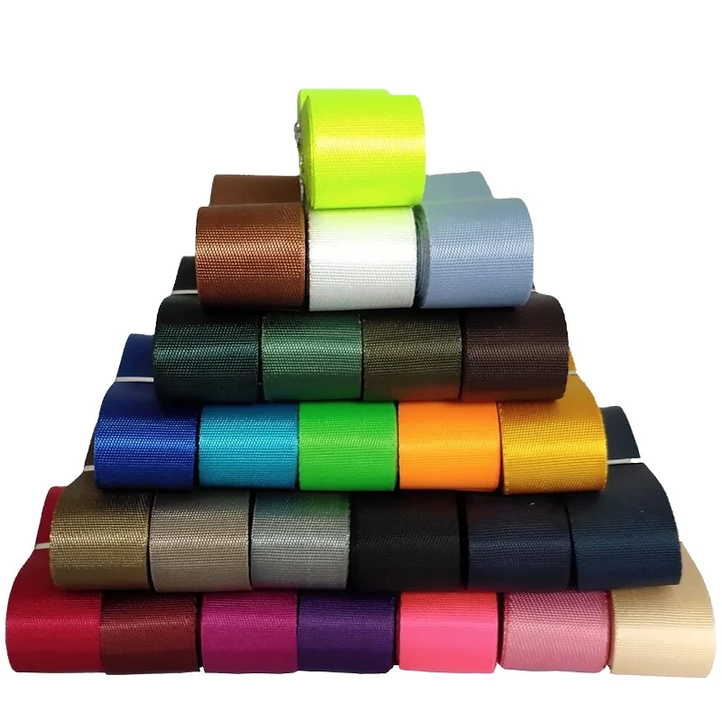 Menvyweight Nylon Webbing Strap Jacquard Polyester Bag Beltssummeric Rope Durable Flat Nylonshort Sleeveylon 500 Yards Red