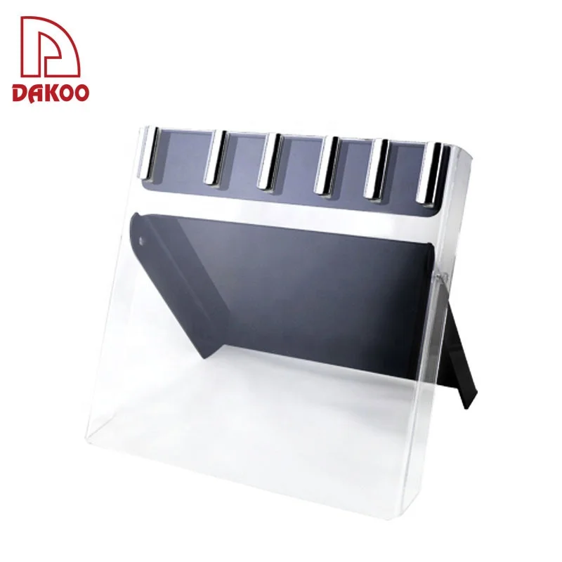 Special Design Set of 6 knives Pink  Stainless Steel Kitchen Knife with Acrylic knife holder