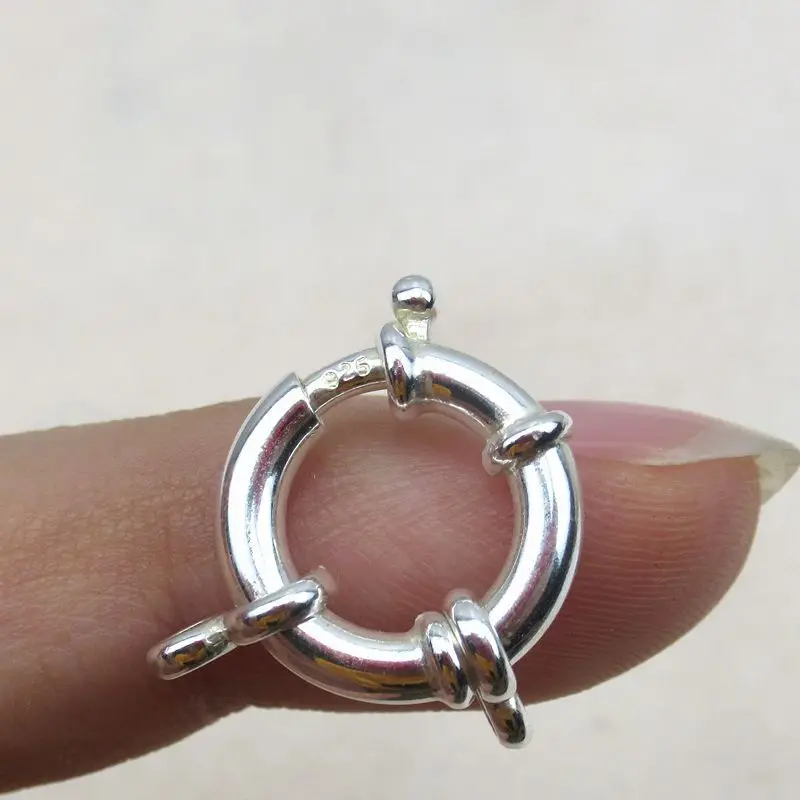 Wholesale 925 sterling silver spring clasps for bracelet making connector clasp