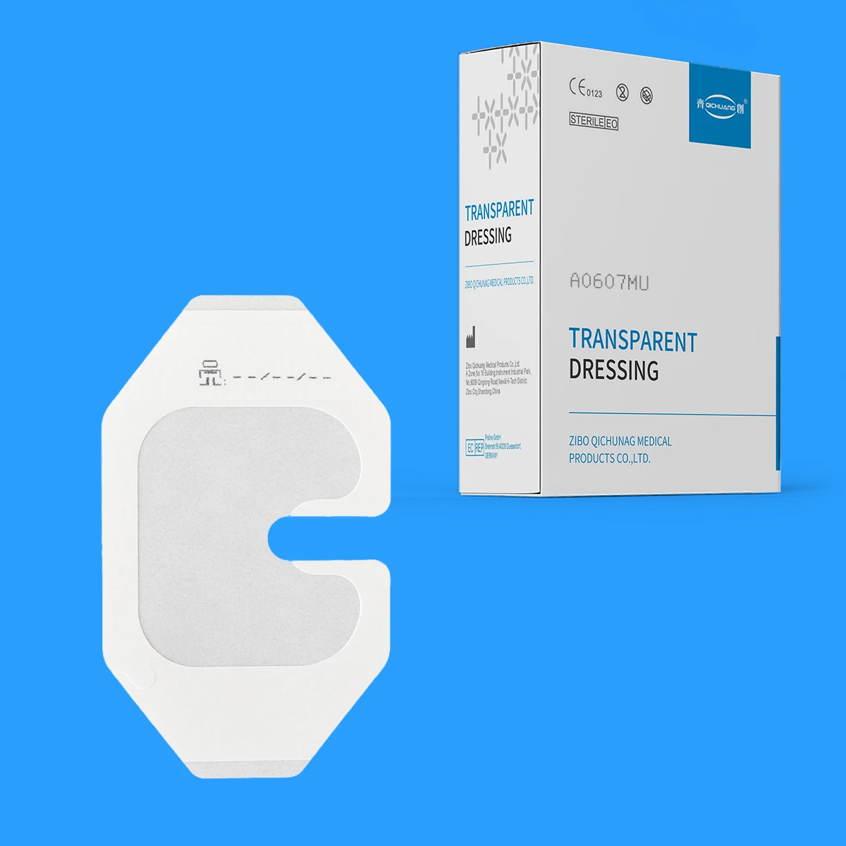 Medical I.V. Cannula Dressings with U shape Cut Sterile Transparent Breathable Waterproof PU Film Wound dressing Adhesive Patch