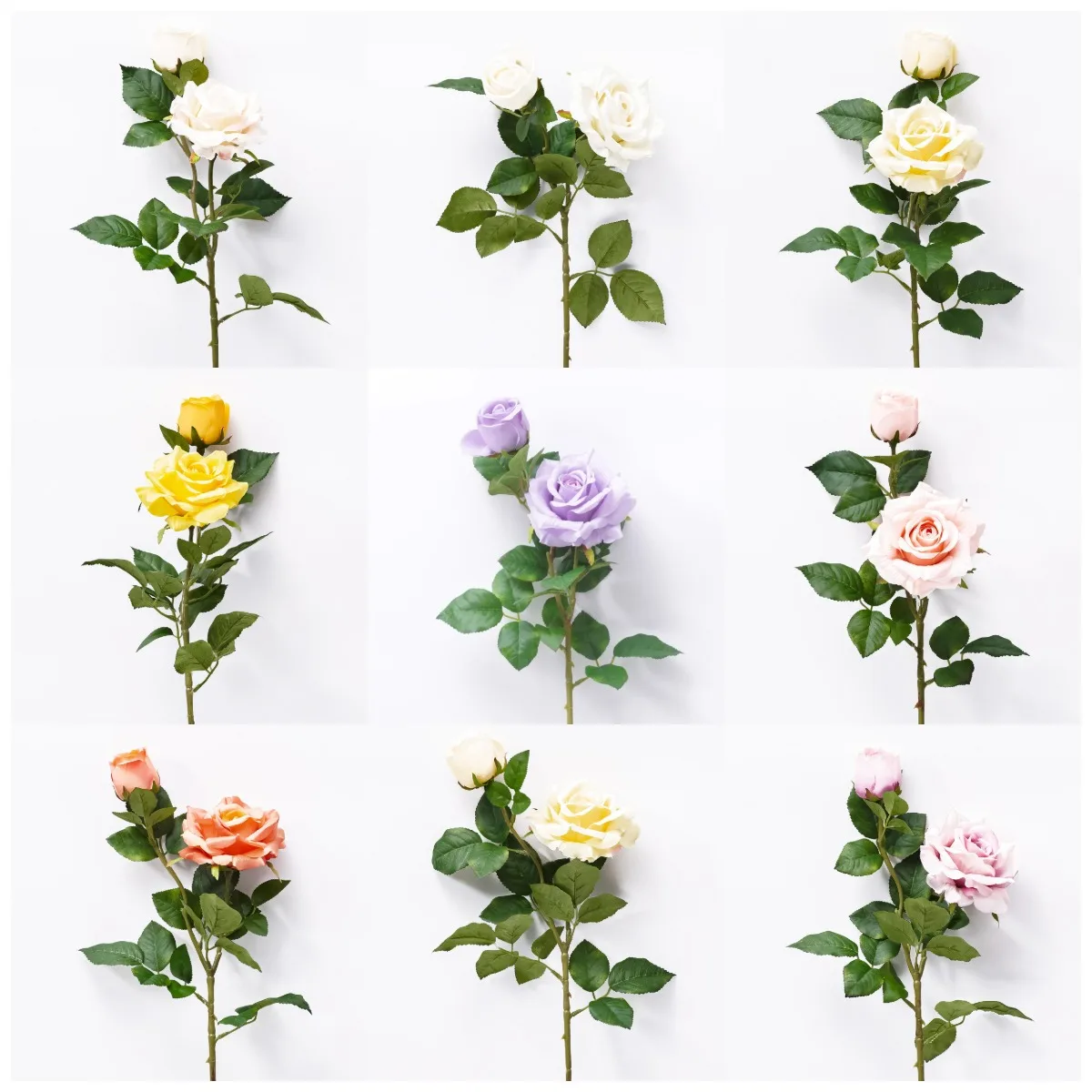 High Quality 2 Heads Latex Real Touch Rose Artificial Flower Wholesale
