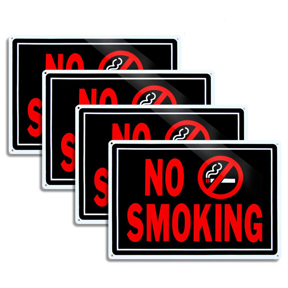 No Smoking Warning Sign Sticker Decal remind Public Notice Static Cling Stickers