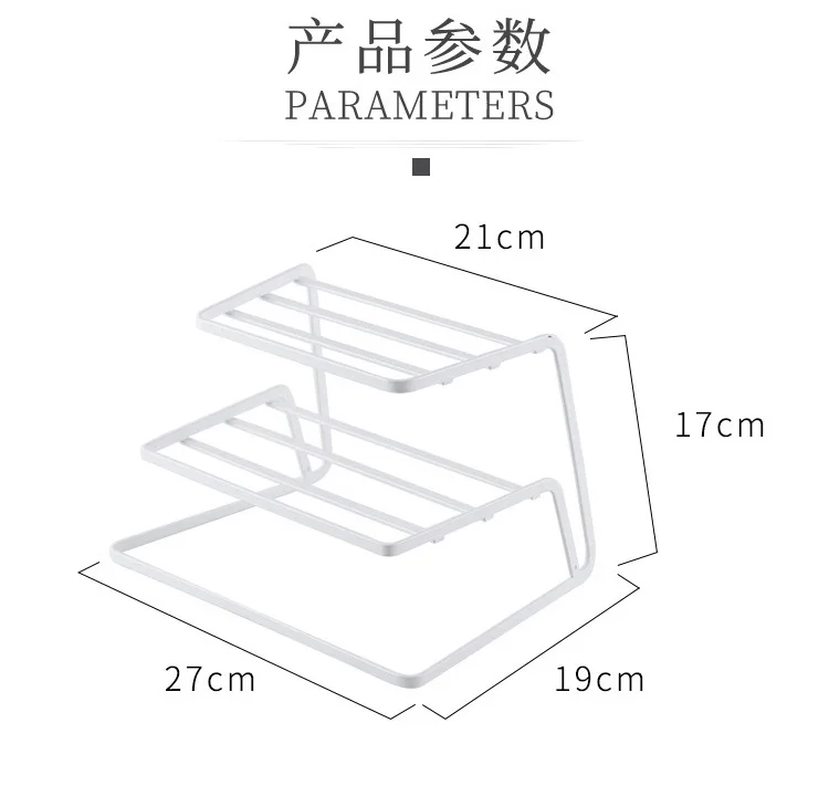 
Wholesale Kitchen 3 Layer Metal Drying Dish Bowl& Plate Rack Household Stackable Wire Mesh Shelf 