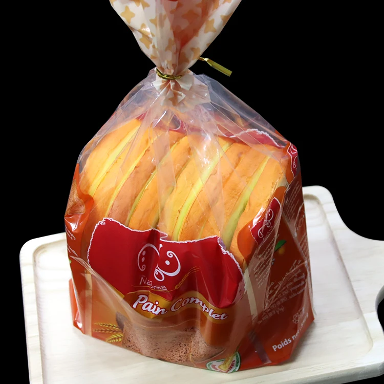 Manufacturer plastic cellophane bags colorful printingtoast toast bread bag micro perforated  packaging